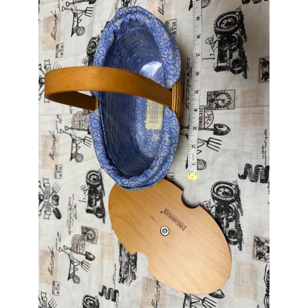 Longaberger 2000 Century Celebration Cheers Basket Lid Liner Protector Blue Star - Picture 5 of 5